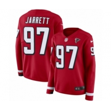 Women's Nike Atlanta Falcons #97 Grady Jarrett Limited Red Therma Long Sleeve NFL Jersey