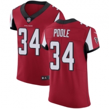 Men's Nike Atlanta Falcons #34 Brian Poole Red Team Color Vapor Untouchable Elite Player NFL Jersey