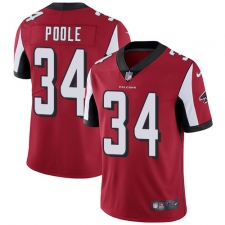 Men's Nike Atlanta Falcons #34 Brian Poole Red Team Color Vapor Untouchable Limited Player NFL Jersey