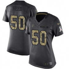 Women's Nike Atlanta Falcons #50 Brooks Reed Limited Black 2016 Salute to Service NFL Jersey