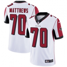 Men's Nike Atlanta Falcons #70 Jake Matthews White Vapor Untouchable Limited Player NFL Jersey