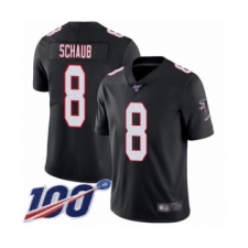 Men's Atlanta Falcons #8 Matt Schaub Black Alternate Vapor Untouchable Limited Player 100th Season Football Jersey