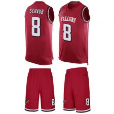 Men's Nike Atlanta Falcons #8 Matt Schaub Limited Red Tank Top Suit NFL Jersey