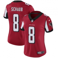 Women's Nike Atlanta Falcons #8 Matt Schaub Elite Red Team Color NFL Jersey