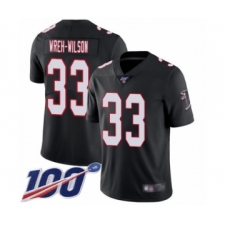 Men's Atlanta Falcons #33 Blidi Wreh-Wilson Black Alternate Vapor Untouchable Limited Player 100th Season Football Jersey