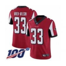 Men's Atlanta Falcons #33 Blidi Wreh-Wilson Red Team Color Vapor Untouchable Limited Player 100th Season Football Jersey