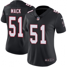 Women's Nike Atlanta Falcons #51 Alex Mack Black Alternate Vapor Untouchable Limited Player NFL Jersey