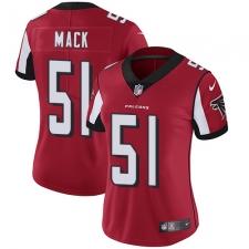 Women's Nike Atlanta Falcons #51 Alex Mack Elite Red Team Color NFL Jersey