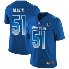Women's Nike Atlanta Falcons #51 Alex Mack Limited Royal Blue 2018 Pro Bowl NFL Jersey