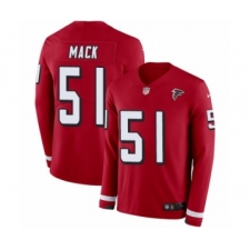 Youth Nike Atlanta Falcons #51 Alex Mack Limited Red Therma Long Sleeve NFL Jersey