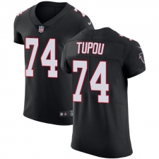 Men's Nike Atlanta Falcons #74 Tani Tupou Black Alternate Vapor Untouchable Elite Player NFL Jersey