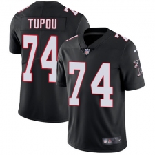 Men's Nike Atlanta Falcons #74 Tani Tupou Black Alternate Vapor Untouchable Limited Player NFL Jersey