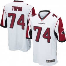 Men's Nike Atlanta Falcons #74 Tani Tupou Game White NFL Jersey