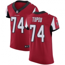 Men's Nike Atlanta Falcons #74 Tani Tupou Red Team Color Vapor Untouchable Elite Player NFL Jersey