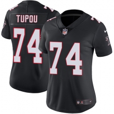 Women's Nike Atlanta Falcons #74 Tani Tupou Elite Black Alternate NFL Jersey