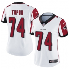 Women's Nike Atlanta Falcons #74 Tani Tupou White Vapor Untouchable Limited Player NFL Jersey