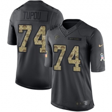 Youth Nike Atlanta Falcons #74 Tani Tupou Limited Black 2016 Salute to Service NFL Jersey