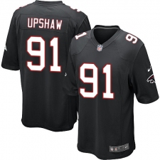 Men's Nike Atlanta Falcons #91 Courtney Upshaw Game Black Alternate NFL Jersey
