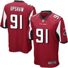 Men's Nike Atlanta Falcons #91 Courtney Upshaw Game Red Team Color NFL Jersey