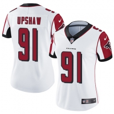 Women's Nike Atlanta Falcons #91 Courtney Upshaw White Vapor Untouchable Limited Player NFL Jersey