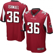 Men's Nike Atlanta Falcons #36 Kemal Ishmael Game Red Team Color NFL Jersey