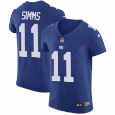 Men's Nike New York Giants #11 Phil Simms Elite Royal Blue Team Color NFL Jersey