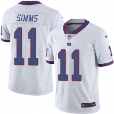 Youth Nike New York Giants #11 Phil Simms Limited White Rush Vapor Untouchable NFL Jersey