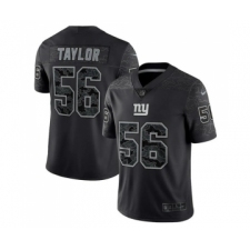 Men's New York Giants #56 Lawrence Taylor Black Reflective Limited Stitched Football Jersey