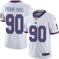 Men's Nike New York Giants #90 Jason Pierre-Paul Elite White Rush Vapor Untouchable NFL Jersey