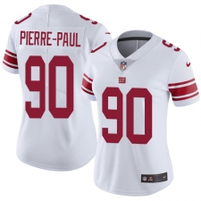 Women's Nike New York Giants #90 Jason Pierre-Paul Elite White NFL Jersey