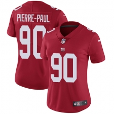 Women's Nike New York Giants #90 Jason Pierre-Paul Red Alternate Vapor Untouchable Limited Player NFL Jersey