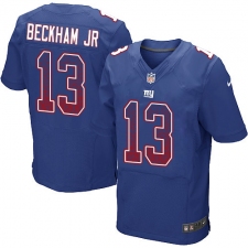 Men's Nike New York Giants #13 Odell Beckham Jr Elite Royal Blue Home Drift Fashion NFL Jersey