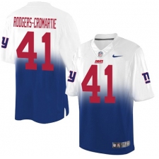 Men's Nike New York Giants #41 Dominique Rodgers-Cromartie Elite White/Royal Blue Fadeaway NFL Jersey