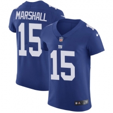 Men's Nike New York Giants #15 Brandon Marshall Elite Royal Blue Team Color NFL Jersey