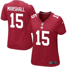 Women's Nike New York Giants #15 Brandon Marshall Game Red Alternate NFL Jersey