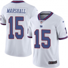 Youth Nike New York Giants #15 Brandon Marshall Limited White Rush Vapor Untouchable NFL Jersey