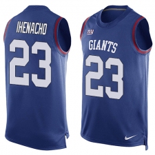 Men's Nike New York Giants #23 Duke Ihenacho Limited Royal Blue Player Name & Number Tank Top NFL Jersey