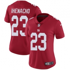 Women's Nike New York Giants #23 Duke Ihenacho Red Alternate Vapor Untouchable Limited Player NFL Jersey