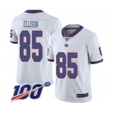 Men's New York Giants #85 Rhett Ellison Limited White Rush Vapor Untouchable 100th Season Football Jersey