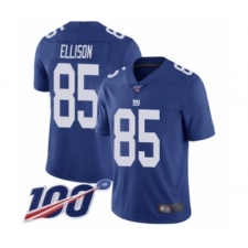 Men's New York Giants #85 Rhett Ellison Royal Blue Team Color Vapor Untouchable Limited Player 100th Season Football Jersey