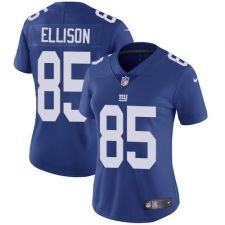 Women's Nike New York Giants #85 Rhett Ellison Royal Blue Team Color Vapor Untouchable Limited Player NFL Jersey