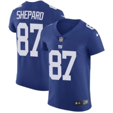 Men's Nike New York Giants #87 Sterling Shepard Elite Royal Blue Team Color NFL Jersey