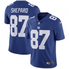 Men's Nike New York Giants #87 Sterling Shepard Royal Blue Team Color Vapor Untouchable Limited Player NFL Jersey