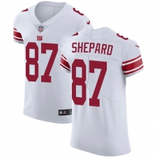 Men's Nike New York Giants #87 Sterling Shepard White Vapor Untouchable Elite Player NFL Jersey