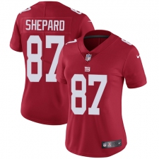Women's Nike New York Giants #87 Sterling Shepard Red Alternate Vapor Untouchable Limited Player NFL Jersey