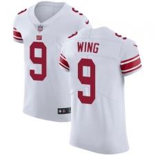Men's Nike New York Giants #9 Brad Wing White Vapor Untouchable Elite Player NFL Jersey