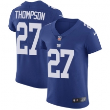 Men's Nike New York Giants #27 Darian Thompson Elite Royal Blue Team Color NFL Jersey