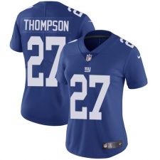 Women's Nike New York Giants #27 Darian Thompson Elite Royal Blue Team Color NFL Jersey