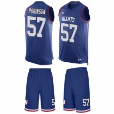 Men's Nike New York Giants #57 Keenan Robinson Limited Royal Blue Tank Top Suit NFL Jersey