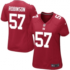 Women's Nike New York Giants #57 Keenan Robinson Game Red Alternate NFL Jersey